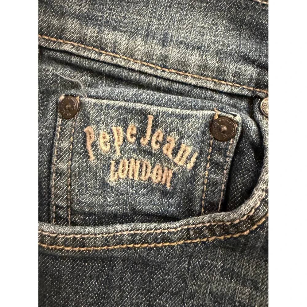 Pepe Jeans London‎ Vapour Mens Denim Jeans 34x34 Straight Fit Dark Wash
